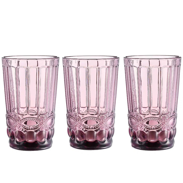 Szklanki do picia sok/Whisky Cup Bar grawerowane, 3 sztuki/partia, 350ml - Wianko - 4