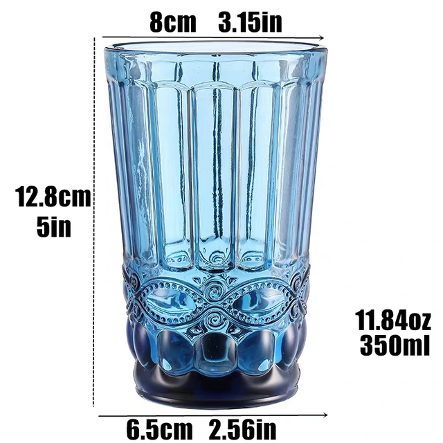 Szklanki do picia sok/Whisky Cup Bar grawerowane, 3 sztuki/partia, 350ml - Wianko - 2