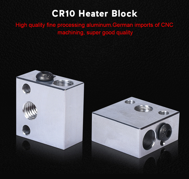 High Quality Blok Grzejny CR10 do Micro Swiss Cr10 Hotend Creality Ender 3 Mk7/Mk8/Mk9 oraz Uszczelka Silikonowa Dyszy J-head Extruder - Wianko - 4