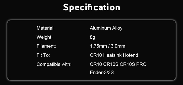 High Quality Blok Grzejny CR10 do Micro Swiss Cr10 Hotend Creality Ender 3 Mk7/Mk8/Mk9 oraz Uszczelka Silikonowa Dyszy J-head Extruder - Wianko - 6