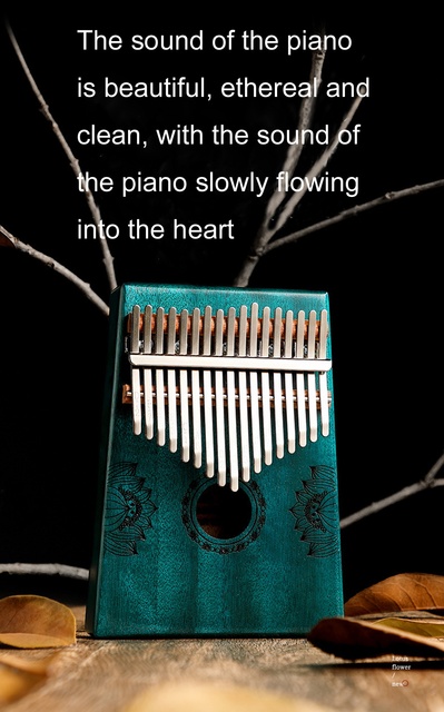 Pianino Jelca mahoń Kalimba - 17 klawiszy, instrument muzyczny przenośny dla kciuka, drewniane Calimba - Wianko - 1