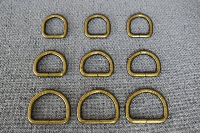 Brązowy D pierścień do szycia plecaków i obroży dla zwierząt - 15mm, 20mm, 25mm (partia 1 sztuk) - Wianko - 10