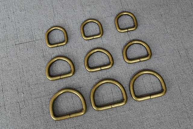 Brązowy D pierścień do szycia plecaków i obroży dla zwierząt - 15mm, 20mm, 25mm (partia 1 sztuk) - Wianko - 9