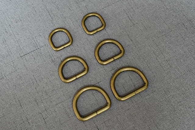Brązowy D pierścień do szycia plecaków i obroży dla zwierząt - 15mm, 20mm, 25mm (partia 1 sztuk) - Wianko - 6