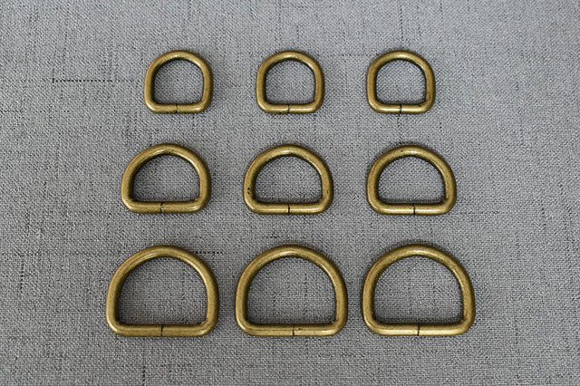 Brązowy D pierścień do szycia plecaków i obroży dla zwierząt - 15mm, 20mm, 25mm (partia 1 sztuk) - Wianko - 8