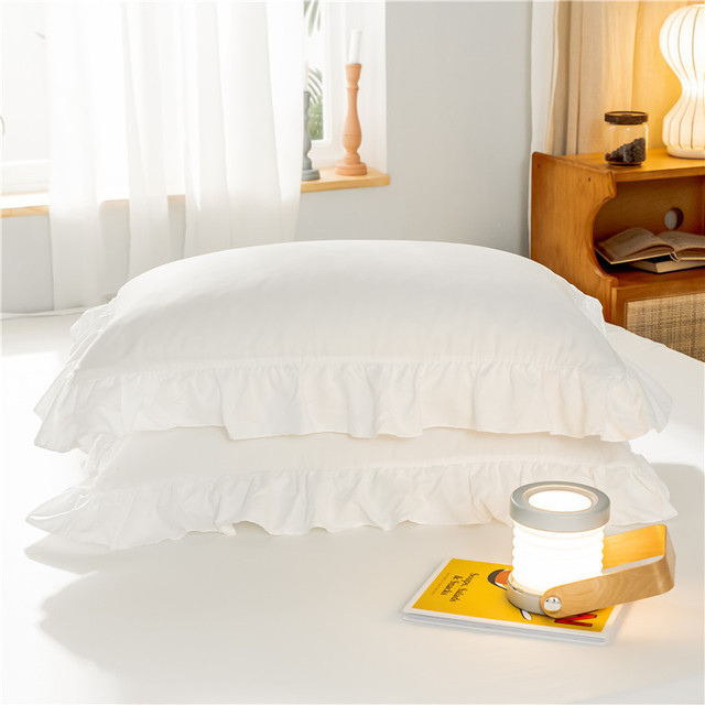 Solidna biała poszewka na poduszkę bawełnianą księżniczka europejska 48x74cm - Wianko - 4