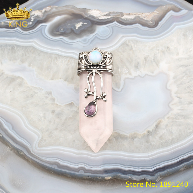 Vintage wisiorek dla kobiet - biżuteria z kamieniami szlachetnymi, uzdrowienie punktowe, koraliki srebrne w kształcie okrągłego łzy dla Reiki naszyjników - Wianko - 14