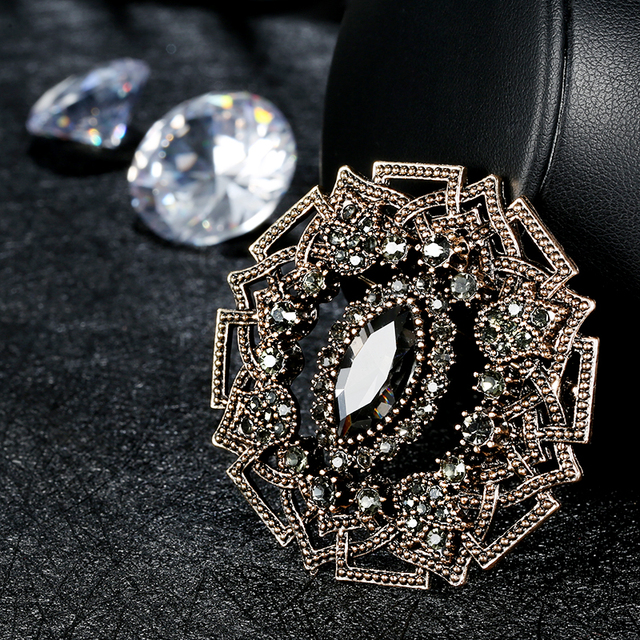 Naszyjnik Kinel Luxury 585 różowe złoto z kryształem, cyrkonem i wkładką z mikro-wosku dla kobiet - Wianko - 14