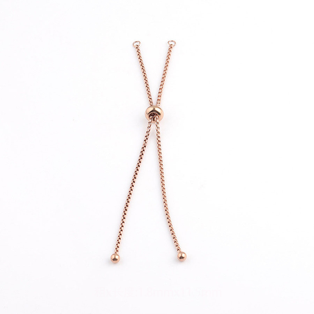 Bransoletki Bolo z dwoma łańcuchami ze stali nierdzewnej, długość 11.5cm, z korkiem i koralikami, do tworzenia biżuterii DIY - Wianko - 7