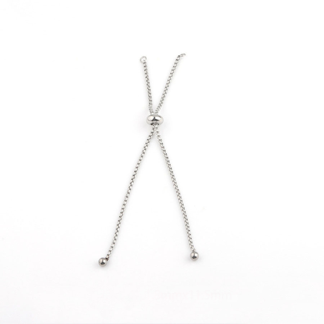 Bransoletki Bolo z dwoma łańcuchami ze stali nierdzewnej, długość 11.5cm, z korkiem i koralikami, do tworzenia biżuterii DIY - Wianko - 5
