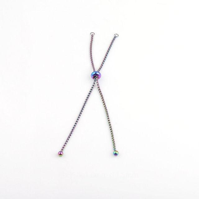 Bransoletki Bolo z dwoma łańcuchami ze stali nierdzewnej, długość 11.5cm, z korkiem i koralikami, do tworzenia biżuterii DIY - Wianko - 6