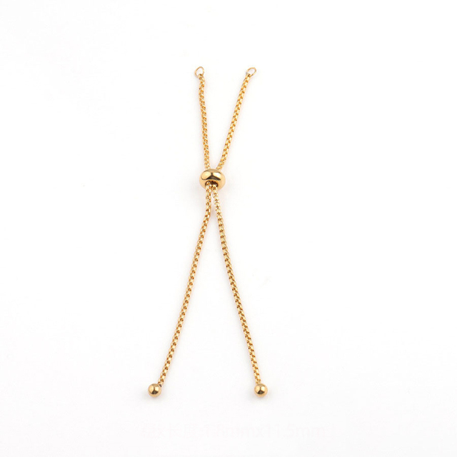 Bransoletki Bolo z dwoma łańcuchami ze stali nierdzewnej, długość 11.5cm, z korkiem i koralikami, do tworzenia biżuterii DIY - Wianko - 9