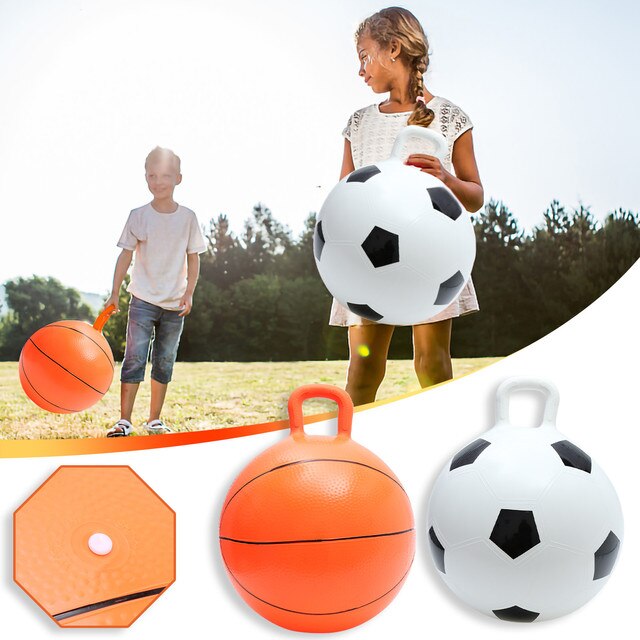 Nadmuchiwana bounce hop ball Sit & Bounce Hopping, 45CM, trwała zabawka odkryta dla dzieci do piłki nożnej - Wianko - 1