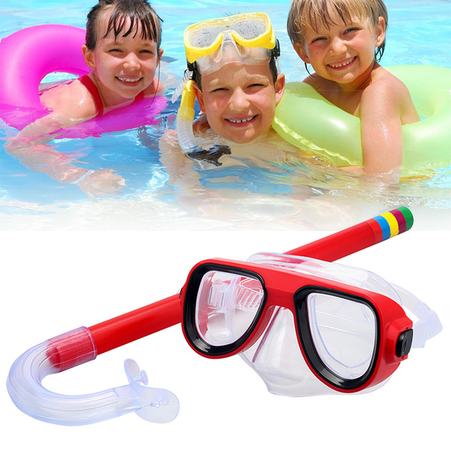 Dzieci Snorkeling okulary pływackie wysokiej klasy maski z PVC (gogle pływackie chroniące przed promieniowaniem UV dla dzieci) + rurka do oddychania - Wianko - 2