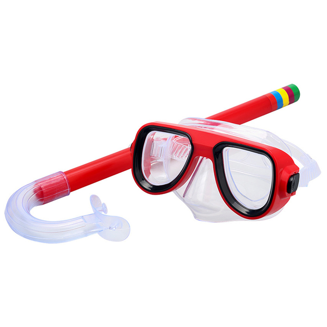 Dzieci Snorkeling okulary pływackie wysokiej klasy maski z PVC (gogle pływackie chroniące przed promieniowaniem UV dla dzieci) + rurka do oddychania - Wianko - 9