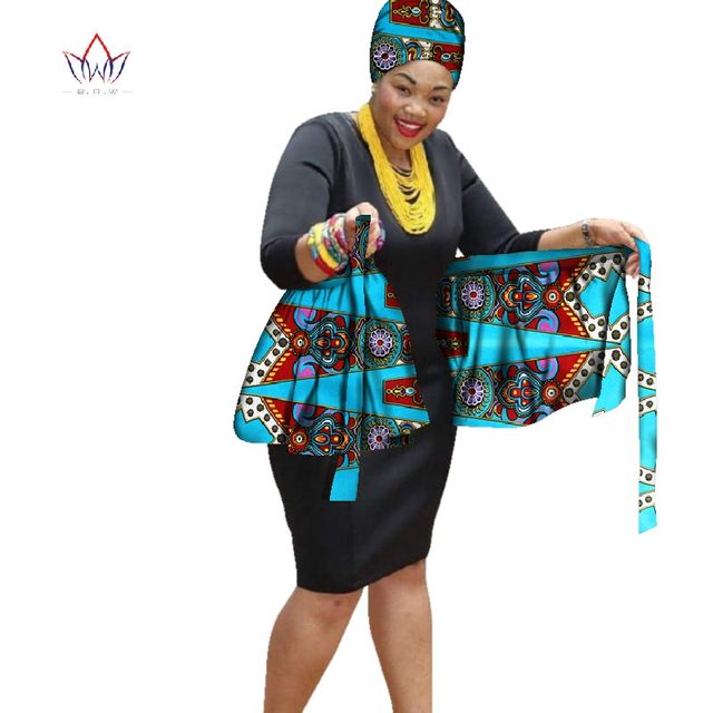 Spódnica Midi Wrap kobiety afrykański wzór, wysoka talia - Wianko - 13