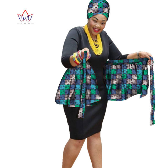 Spódnica Midi Wrap kobiety afrykański wzór, wysoka talia - Wianko - 19