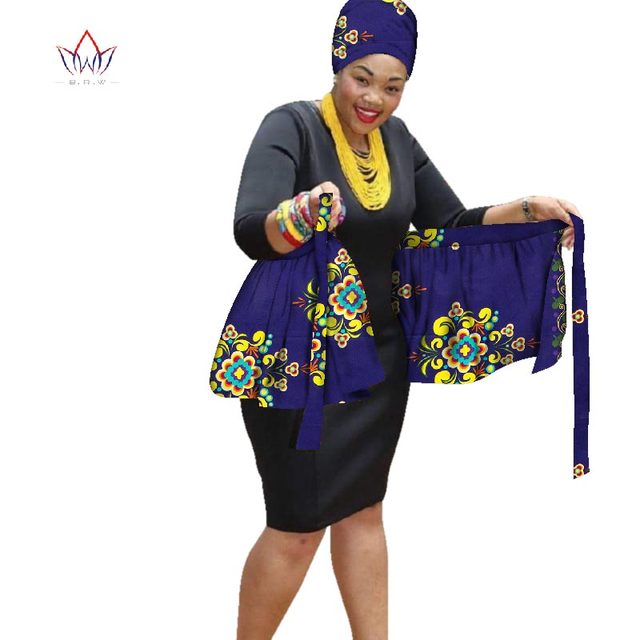 Spódnica Midi Wrap kobiety afrykański wzór, wysoka talia - Wianko - 11