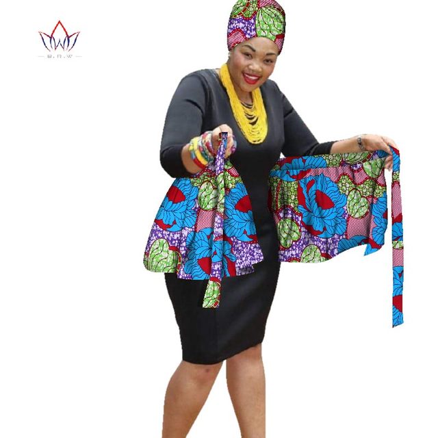 Spódnica Midi Wrap kobiety afrykański wzór, wysoka talia - Wianko - 9