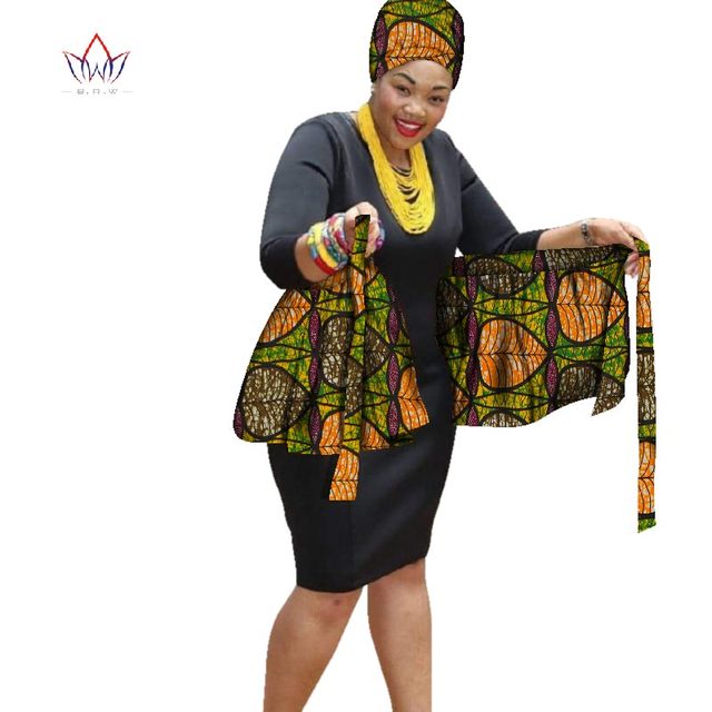 Spódnica Midi Wrap kobiety afrykański wzór, wysoka talia - Wianko - 10