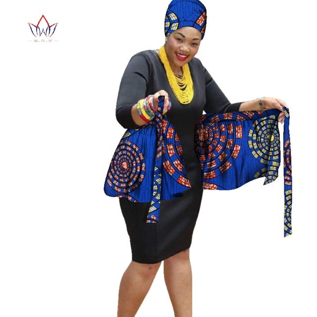 Spódnica Midi Wrap kobiety afrykański wzór, wysoka talia - Wianko - 6