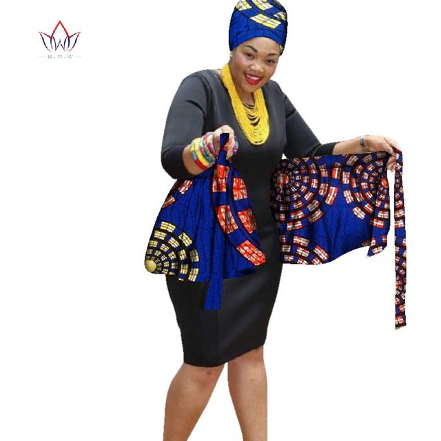 Spódnica Midi Wrap kobiety afrykański wzór, wysoka talia - Wianko - 16