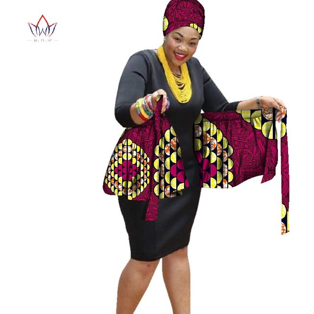 Spódnica Midi Wrap kobiety afrykański wzór, wysoka talia - Wianko - 14