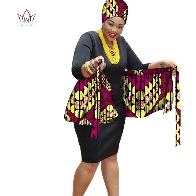 Spódnica Midi Wrap kobiety afrykański wzór, wysoka talia - Wianko - 5