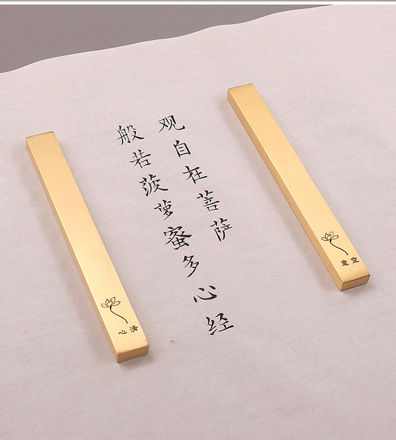 Przenośne chińskie pióro do kaligrafii z mosiądzową wagą papieru, wysokiej jakości metalowe przyciski, malowidło tuszowe i papier ryżowy - Wianko - 2