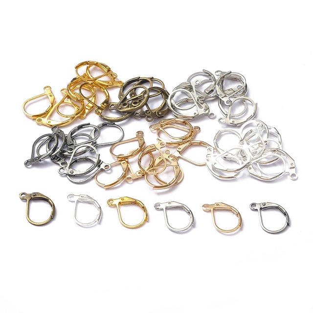 10 sztuk 10x16mm miedź mosiądz francuski kolczyk Hook - bigiel z klamrami dla DIY biżuterii - Wianko - 6