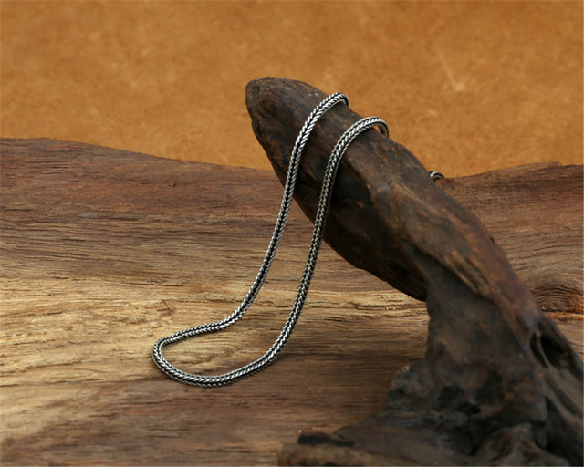 Autentyczny naszyjnik łańcuszkowy w stylu vintage z 100% srebra pr. 925 o grubości 2.0mm dla kobiet i mężczyzn - Wianko - 3