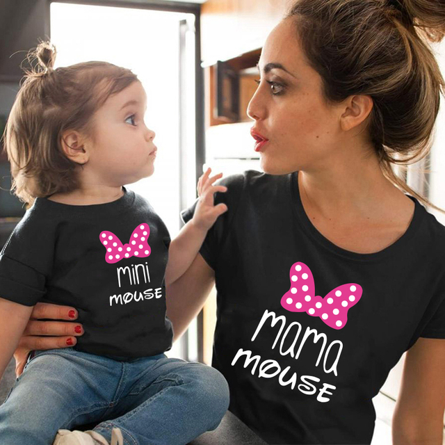 Mama i Mini - Dopasowane koszulki dla rodziny - Bawełniana moda dla mamy i córki - Wianko - 4