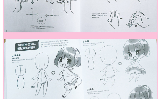 Szkicownik Mini znaków komiks do rysowania i malowania Cute Manga Book - Wianko - 12