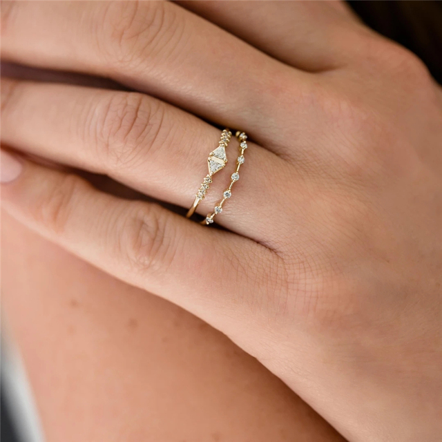 Rozwinięty tytuł produktu: Prosty pierścionek obrączkowy dla kobiet z cyrkoniami, wykonany ze srebra próby 925, trendy biżuteria ślubna i zaręczynowa - Wianko - 7
