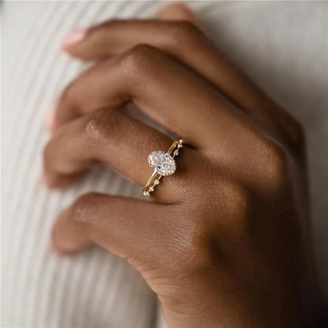 Rozwinięty tytuł produktu: Prosty pierścionek obrączkowy dla kobiet z cyrkoniami, wykonany ze srebra próby 925, trendy biżuteria ślubna i zaręczynowa - Wianko - 14
