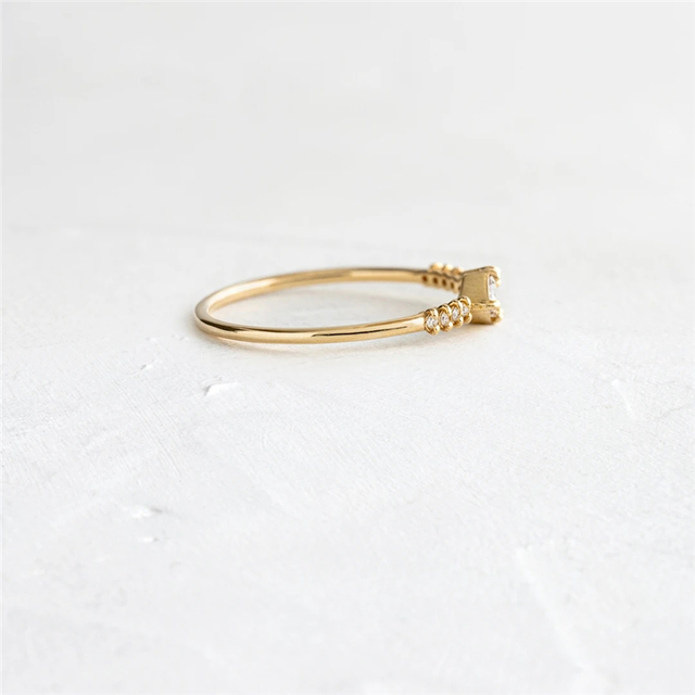 Rozwinięty tytuł produktu: Prosty pierścionek obrączkowy dla kobiet z cyrkoniami, wykonany ze srebra próby 925, trendy biżuteria ślubna i zaręczynowa - Wianko - 3