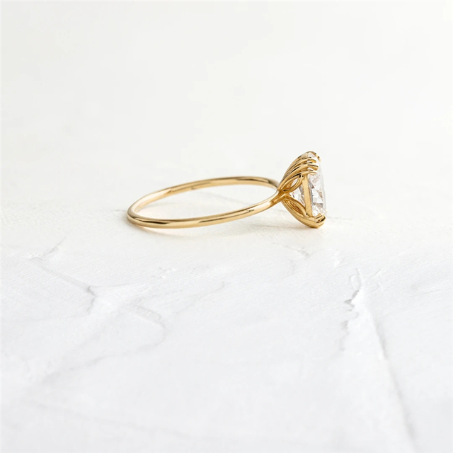 Rozwinięty tytuł produktu: Prosty pierścionek obrączkowy dla kobiet z cyrkoniami, wykonany ze srebra próby 925, trendy biżuteria ślubna i zaręczynowa - Wianko - 10