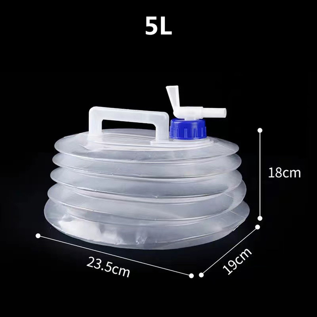 Przenośne wiadro z kranem do przechowywania wody, składane zbiornik, pojemność 10L - Wianko - 11