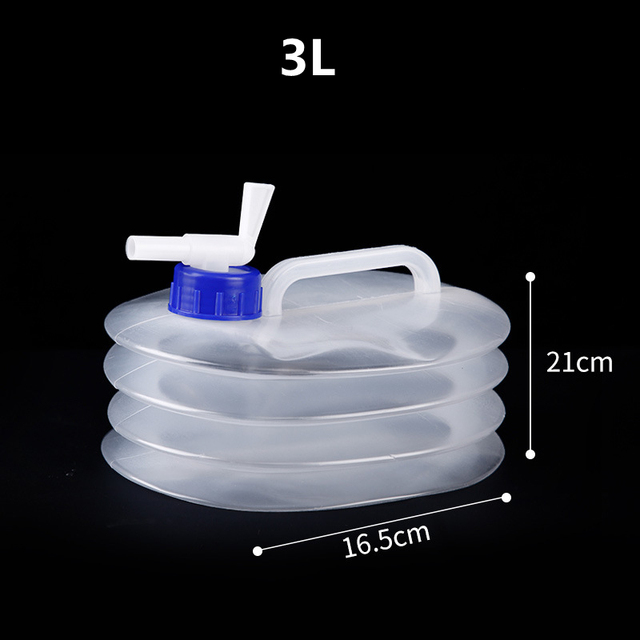 Przenośne wiadro z kranem do przechowywania wody, składane zbiornik, pojemność 10L - Wianko - 12