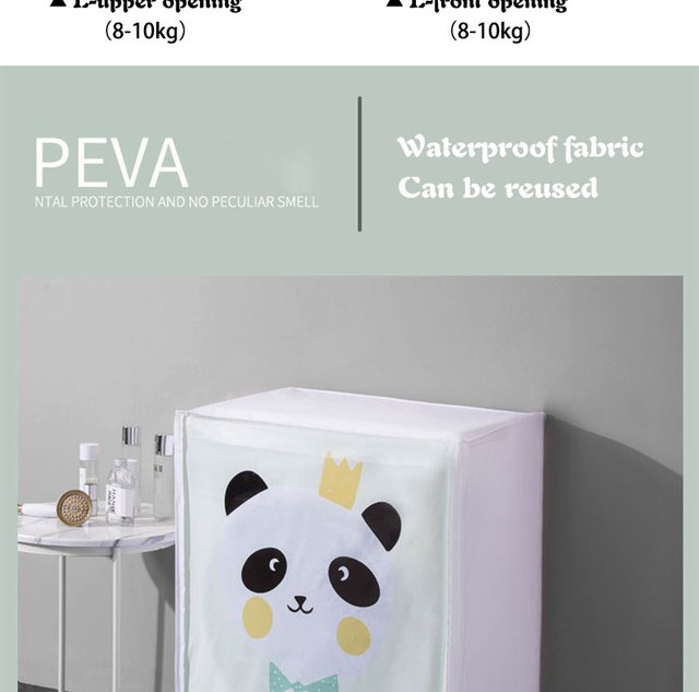 Wodoodporny pokrowiec na pralkę z automatyczną falą, PEVA osłona przeciwpyłowa - Wianko - 4