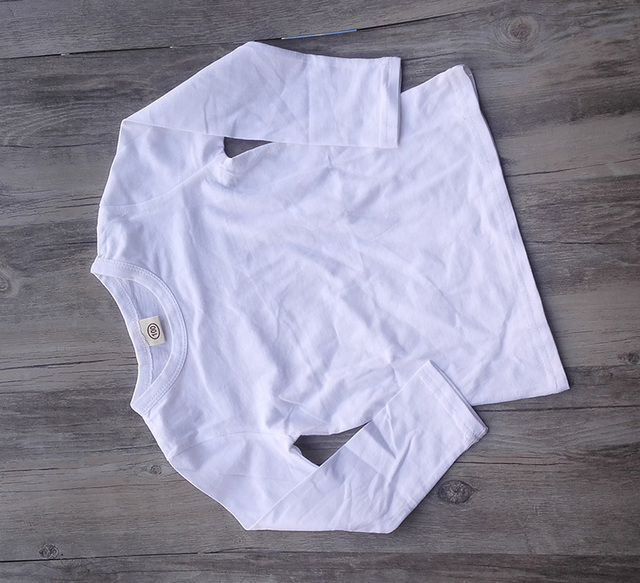 Długorękawowe bawełniane koszulki dla dzieci - czarne i białe topy dziecięce, idealne na wiosnę i jesień - Wianko - 37