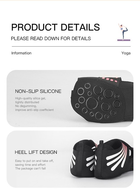 Skarpetki do jogi, siłowni, tańca i pilatesu z antypoślizgową podeszwą i miękkim materiałem - Wianko - 14