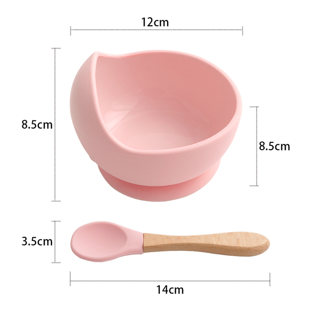Zestaw 25 kolorowych naczyń stołowych dla niemowląt: miska i talerze z solidnymi łyżkami wysokiej jakości - Wianko - 5