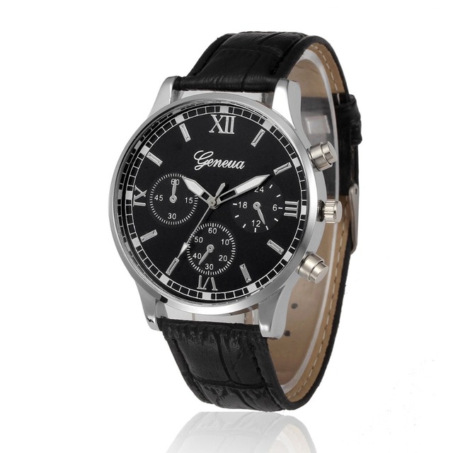 Męski zegarek biznesowy stylowy z dużą tarczą, skórzany pasek - zegarki dojrzałego, kwarcowego stylu - Wianko - 6