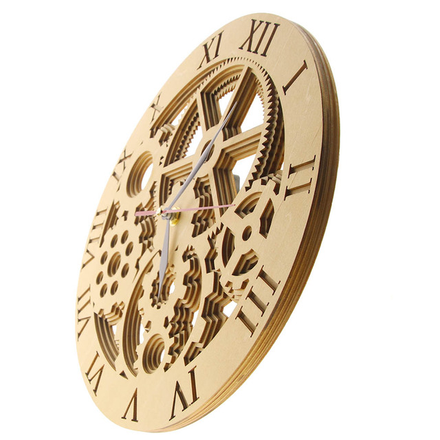 Przekładnia wielowarstwowa Cogs drewniana ściana zegar Mandala Steampunk w stylu industrialnym nowoczesne dekoracje do domu cichy zegarek kwarcowy z kółkiem zębatymNowoczesny zegar ścienny z drewnianą ścianą Mandala Steampunk w stylu industrialnym z cichym mechanizmem kwarcowym i przekładnią wielowarstwową - Wianko - 3