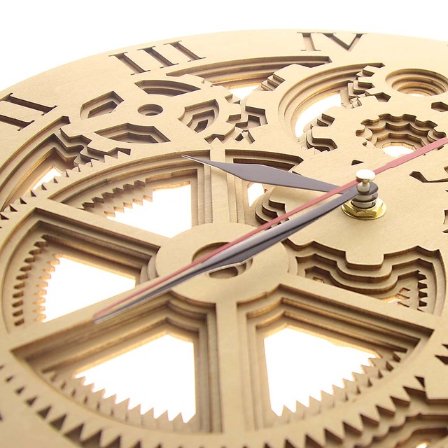 Przekładnia wielowarstwowa Cogs drewniana ściana zegar Mandala Steampunk w stylu industrialnym nowoczesne dekoracje do domu cichy zegarek kwarcowy z kółkiem zębatymNowoczesny zegar ścienny z drewnianą ścianą Mandala Steampunk w stylu industrialnym z cichym mechanizmem kwarcowym i przekładnią wielowarstwową - Wianko - 8