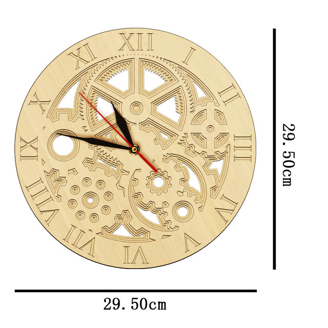 Przekładnia wielowarstwowa Cogs drewniana ściana zegar Mandala Steampunk w stylu industrialnym nowoczesne dekoracje do domu cichy zegarek kwarcowy z kółkiem zębatymNowoczesny zegar ścienny z drewnianą ścianą Mandala Steampunk w stylu industrialnym z cichym mechanizmem kwarcowym i przekładnią wielowarstwową - Wianko - 9