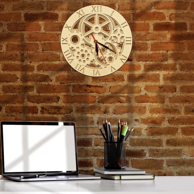 Przekładnia wielowarstwowa Cogs drewniana ściana zegar Mandala Steampunk w stylu industrialnym nowoczesne dekoracje do domu cichy zegarek kwarcowy z kółkiem zębatymNowoczesny zegar ścienny z drewnianą ścianą Mandala Steampunk w stylu industrialnym z cichym mechanizmem kwarcowym i przekładnią wielowarstwową - Wianko - 14