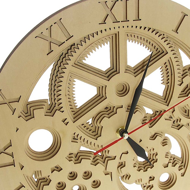 Przekładnia wielowarstwowa Cogs drewniana ściana zegar Mandala Steampunk w stylu industrialnym nowoczesne dekoracje do domu cichy zegarek kwarcowy z kółkiem zębatymNowoczesny zegar ścienny z drewnianą ścianą Mandala Steampunk w stylu industrialnym z cichym mechanizmem kwarcowym i przekładnią wielowarstwową - Wianko - 5