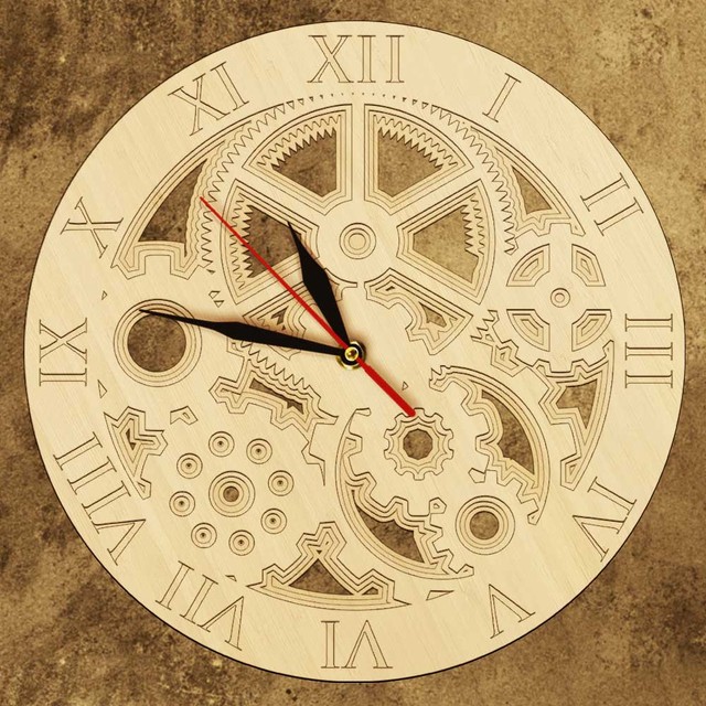 Przekładnia wielowarstwowa Cogs drewniana ściana zegar Mandala Steampunk w stylu industrialnym nowoczesne dekoracje do domu cichy zegarek kwarcowy z kółkiem zębatymNowoczesny zegar ścienny z drewnianą ścianą Mandala Steampunk w stylu industrialnym z cichym mechanizmem kwarcowym i przekładnią wielowarstwową - Wianko - 11